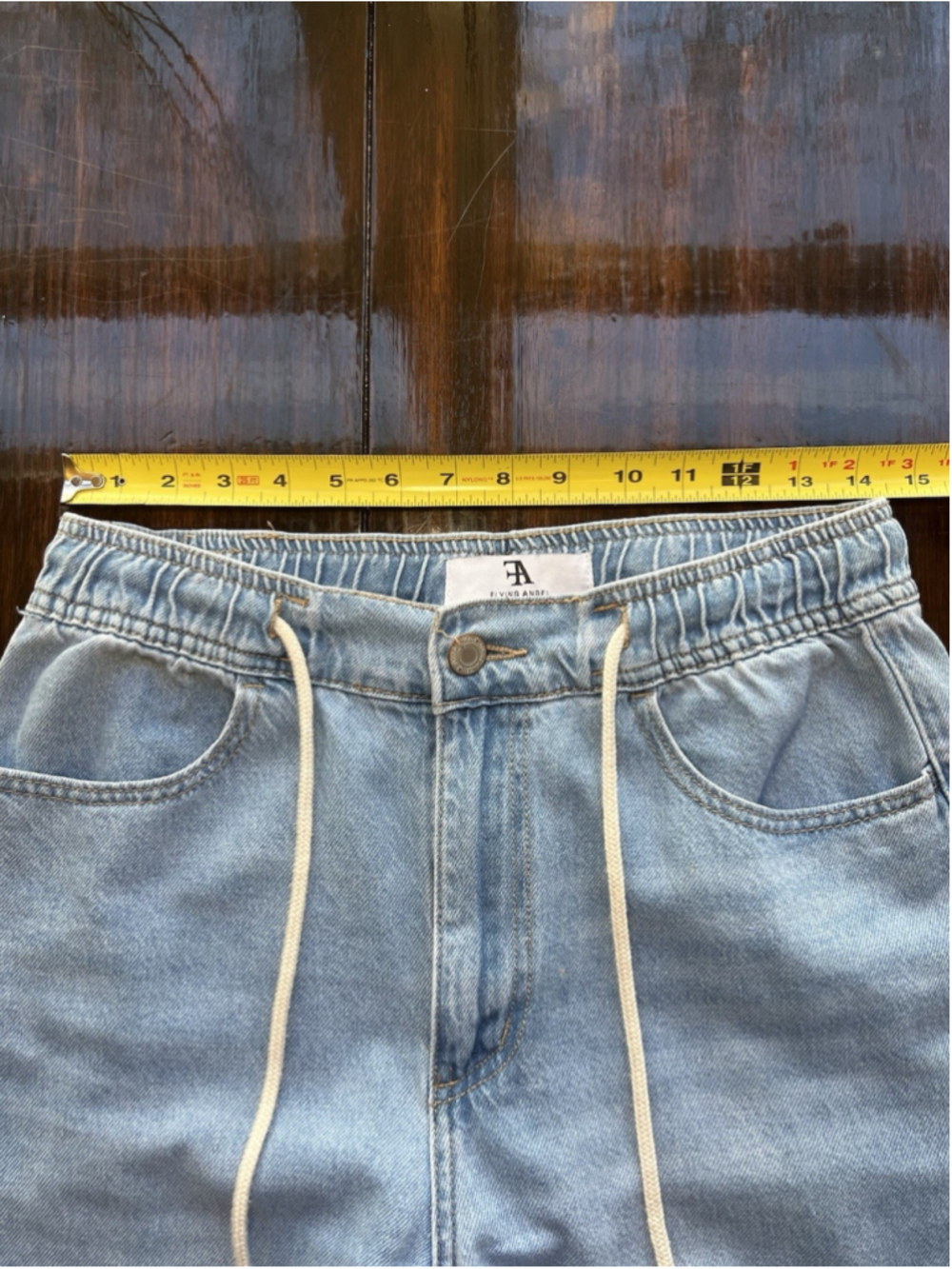 Flying Angel Women's Blue Light Wash Wide Leg High Rise Jeans Size 9/29 - Picture 11 of 16